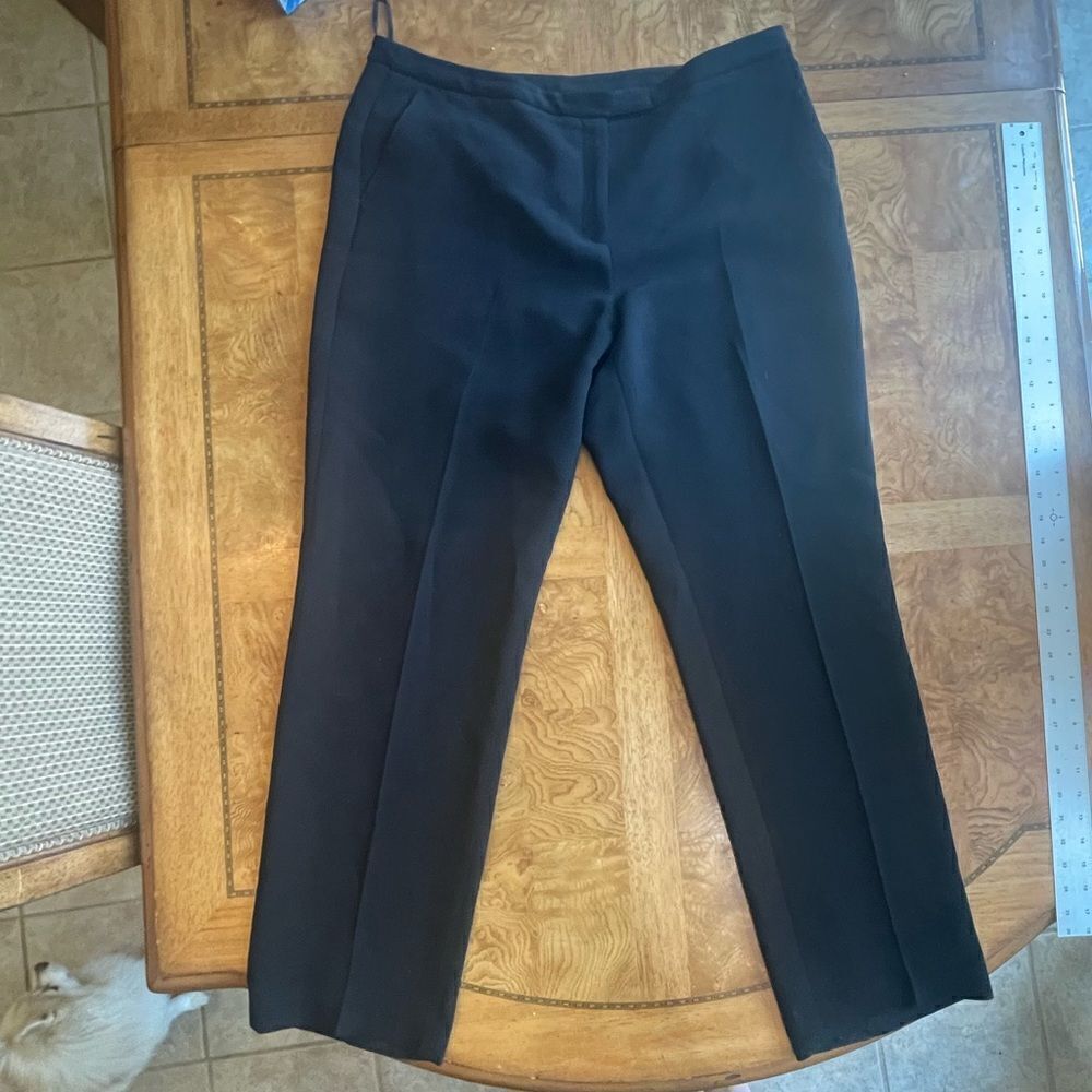 JONES NY Black Silk Lined Dress Pant with Front Seam.
